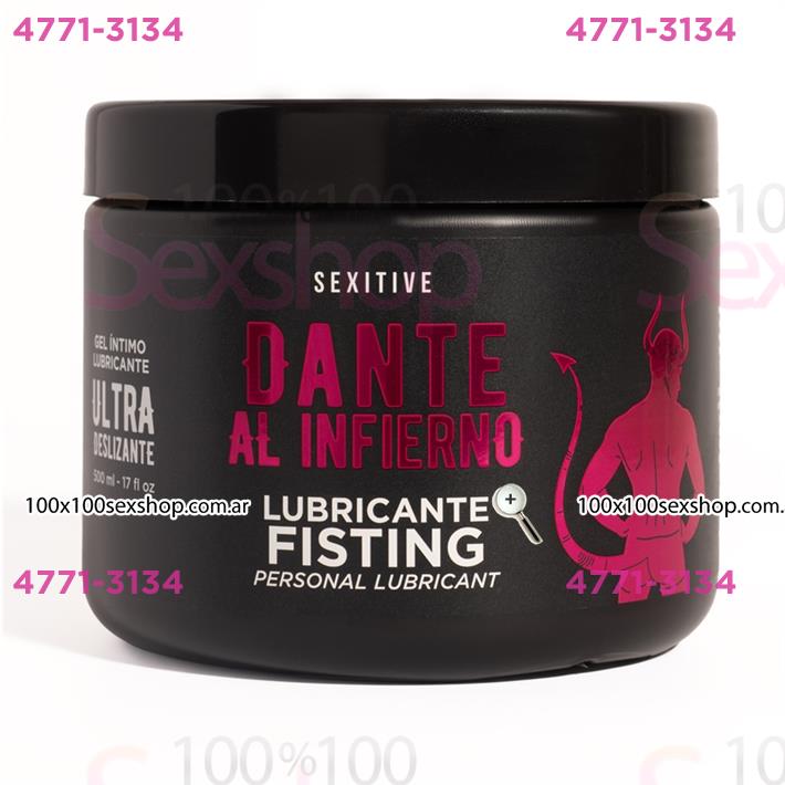 Lubricante fisting ultradeslizante Dante al Infierno 500 ml.